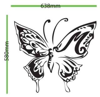 VINYL WALL STICKER BUTTERFLY PERSONALISE WITH LETTER  