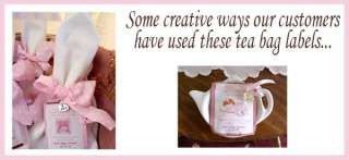 BABY SHOWER FAVORS PERSONALIZED TEA BAG LABELS   45  