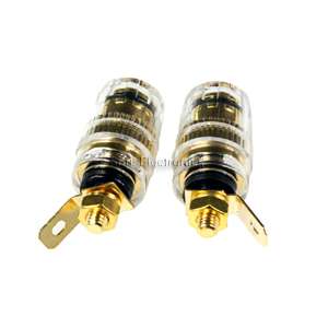 4pcs Gold Plated Speaker Cable Terminal Plug Binding Post  