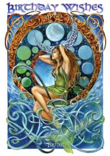 Ebb and Flow Briar Art Pagan Wicca Birthday Card  