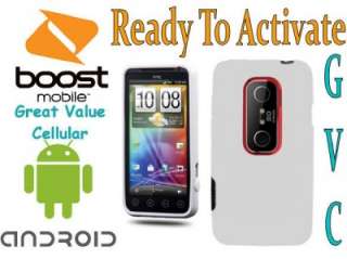 BOOST MOBILE HTC EVO 3D ANDROID SMARTPHONE WHITE FULLY Flashed AND 