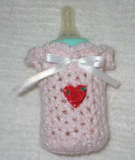 CROCHETED 4 OZ.BABY BOTTLE COVER/WARMER 24 CHOICES  