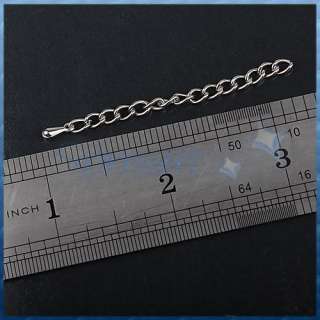 20PCS 3mm Silver Necklace Chain Bracelet Extender Extension 5mm Long 