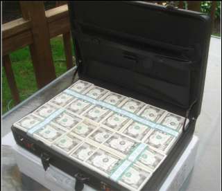 Briefcase with 5,000 Miss Liberty Million Dollar Bills  