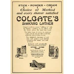 1912 Ad Colgate Shave Lather Razor Beard Fulton Health Personal Care 