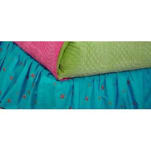  Bright Bed King Turquoise Dust Ruffle