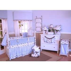    Brandee Danielle Ashlynn Blue 4 Piece Crib Bedding Set Baby