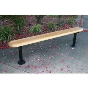  WebCoat Single Plank Standard Backless Wood Park Bench 
