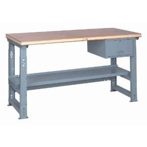 Lyon PP2403AS Steel Top Adjustable Slide Bolt Legs Work Bench with 