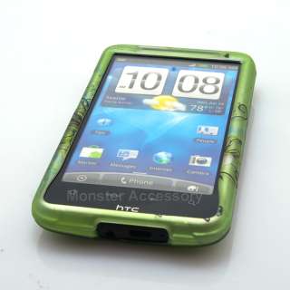 The HTC Inspire Green Daisy Rubberized Hard Case Cover provides the 