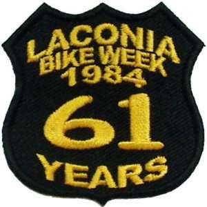  LACONIA BIKE WEEK Rally 1984 61 YEARS Biker Vest Patch 