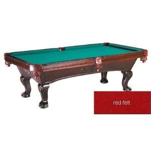  Dunbar Solid Maple 8 foot Pool Table   Cherry Finish   Red 