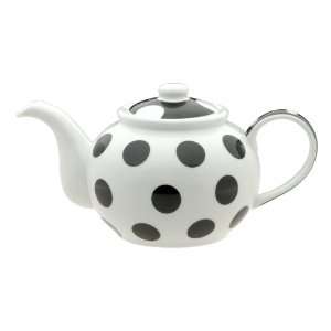  Typhoon Black & White Polka Dot 6 Cup teapot Kitchen 