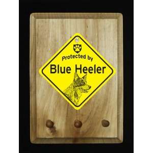  Blue Heeler Dog Protected By Sign Key/Leash Holders Pet 