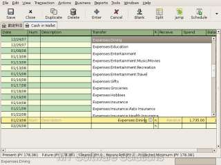 ACCOUNTING BOOKKEEPING CASH PERSONAL FINANCE SOFTWARE  