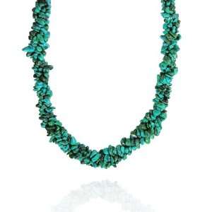    Turquoise Fancy Shaped Chips Necklace, 18+2Extender Jewelry