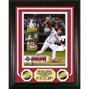  Brad Lidge 2008 World Series Champions Final Out Framed 