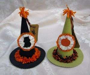 WENDY ADDISON HALLOWEEN WITCH HAT CAT&JOL CANDY BOXES  