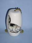 black white lh cat porcelain fan light pull decal expedited
