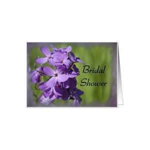 Bridal Shower Invitation   Purple Wildflowers Card