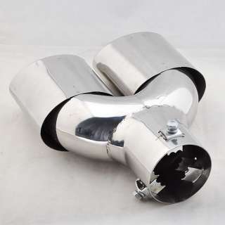 Stainless Steel Exhaust Muffler Dual Tips 30 45mm Dia Twin Double 