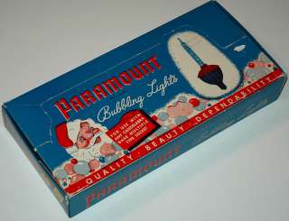   PARAMOUNT VINTAGE CHRISTMAS BUBBLE LIGHTS IN RETAIL STORE DISPLAY BOX