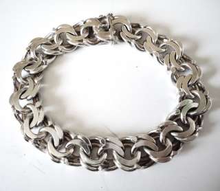   CHUNKY HEAVY 47g 925 MEXICO MEXICAN STERLING SILVER CHAIN BRACELET