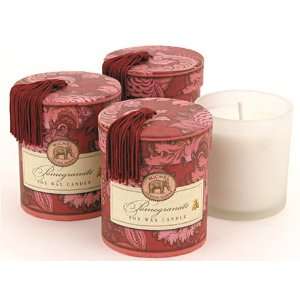   Pomegranate Soy Wax Candle Set, 3 Candles