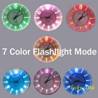 NEW White 7 Color Flashlight Men/Lady Sport Watch OHSEN  
