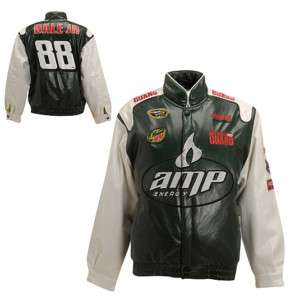 NEW Dale Earnhardt Jr Leather Winter Nascar Racing Jacket Coat Size 