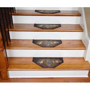 Washable Non Skid Carpet Stair Treads   Brown Fruit (13 