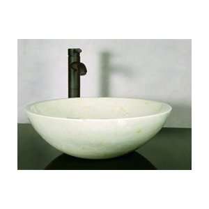  Stone Vessel Sink Stone Bowl LUX OPAL 16.5 W x 5.5 H x 