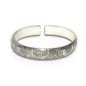  Silver Carving Pattern Bangle / Bracelet / Metal Cuff 