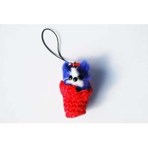  Phone Charm Cat in the Hat Blue 