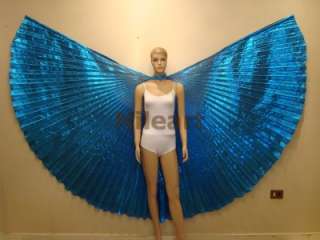   Costume Turquoise Lame Isis Wings SALE +Bag , sticks & gift  