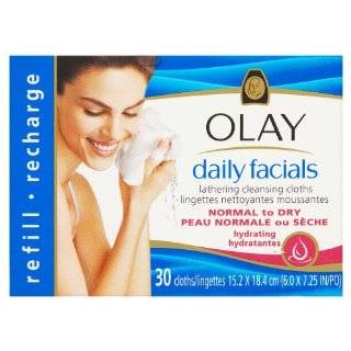 Olay Daily Facials Cleansing Cloths Refill Pack Normal To Dry 30 Count 