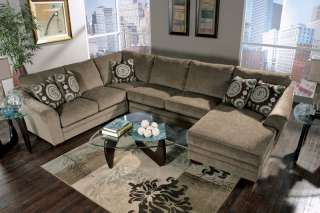   CONTEMPORARY CHENILLE LIVING ROOM SOFA COUCH SECTIONAL SET FURNITURE