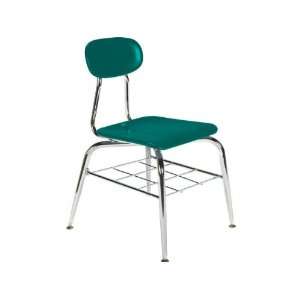   Hard Plastic School Chair with Book Shelf (13.75H) 