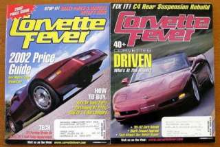 Lot of 9 CORVETTE FEVER Magazines Jan, Feb, March 2002  