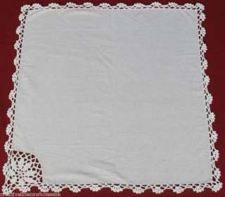 12PCS 100% Cotton White Crochet Lace Napkin Set New  