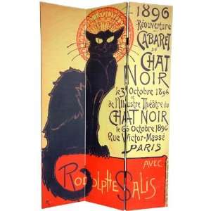   ft. Tall Double Sided Chat Noir Canvas Room Divider