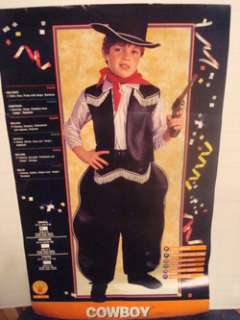RUBIES COWBOY CHILDS COSTUME, SIZE S (4 6) FOR 3 4 YEARS OLD 