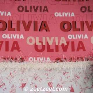 OLIVIA the Pig Quilt Fabric Collection by the Yd.  