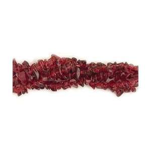  Blue Moon Frosting Glass Bead Chips Red 22 BDGLSCHP 12784 