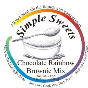 Chocolate Rainbow Brownies Jar Grocery & Gourmet Food