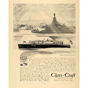  1930 Ad Chris Craft Commuting Cruiser Antique Boats 