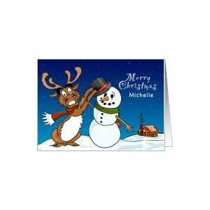  Michelle   Christmas Deer Greeting Card Card Health 