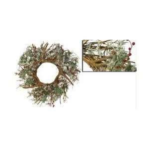   Artificial Christmas Wreath with Berries   Unlit 