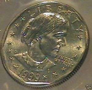 1999 D SUSAN B ANTHONY DOLLAR~~FROM MINT ROLLS~~BU  