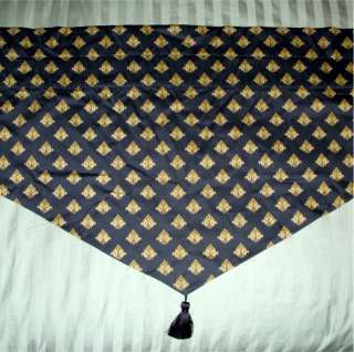   Ascot Valance Midnight Black Gold W52xL20 Lined 7AVAILABLE  